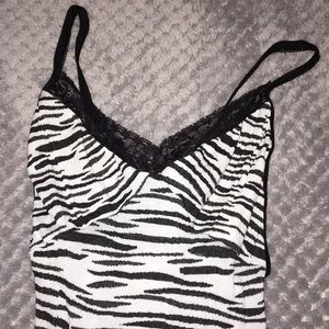 Zebra print lingerie set